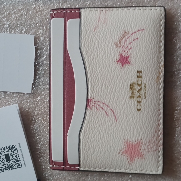 SOLD - NWT COACH Card Case With Shooting Star Print - Picture 2 of 6